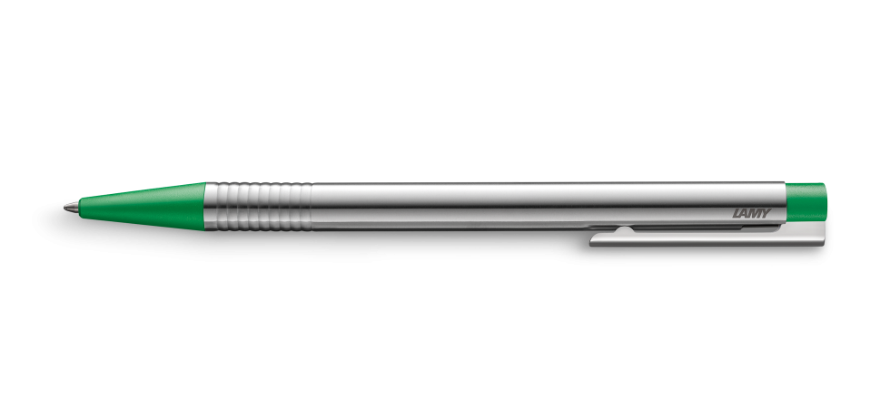 Lapicera Bolígrafo Ballpoint Logo Matt Acero Verde TM negro Lamy